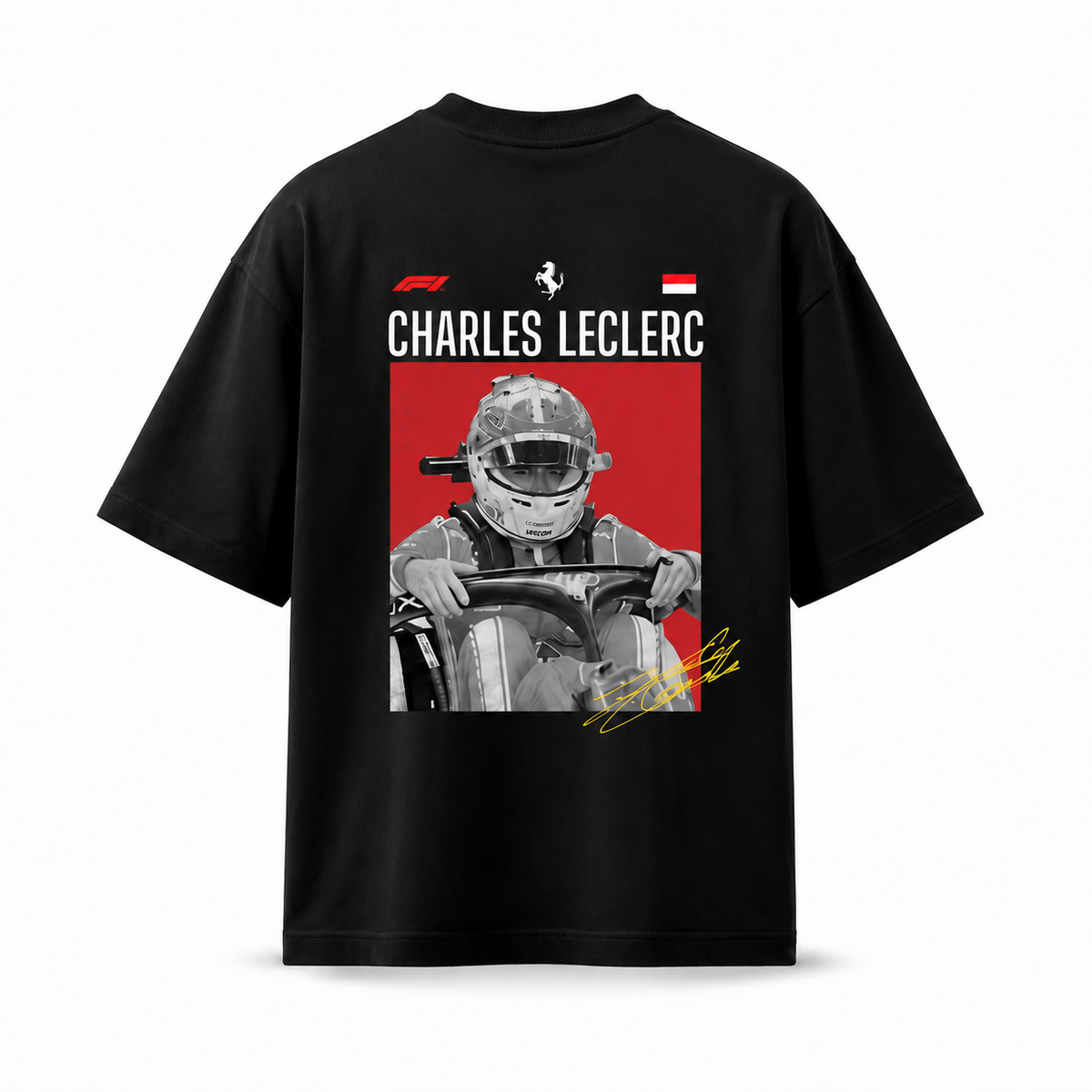 Charles Leclerc Black T-Shirt