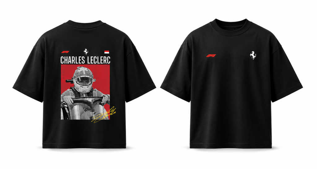 Charles Leclerc Black T-Shirt