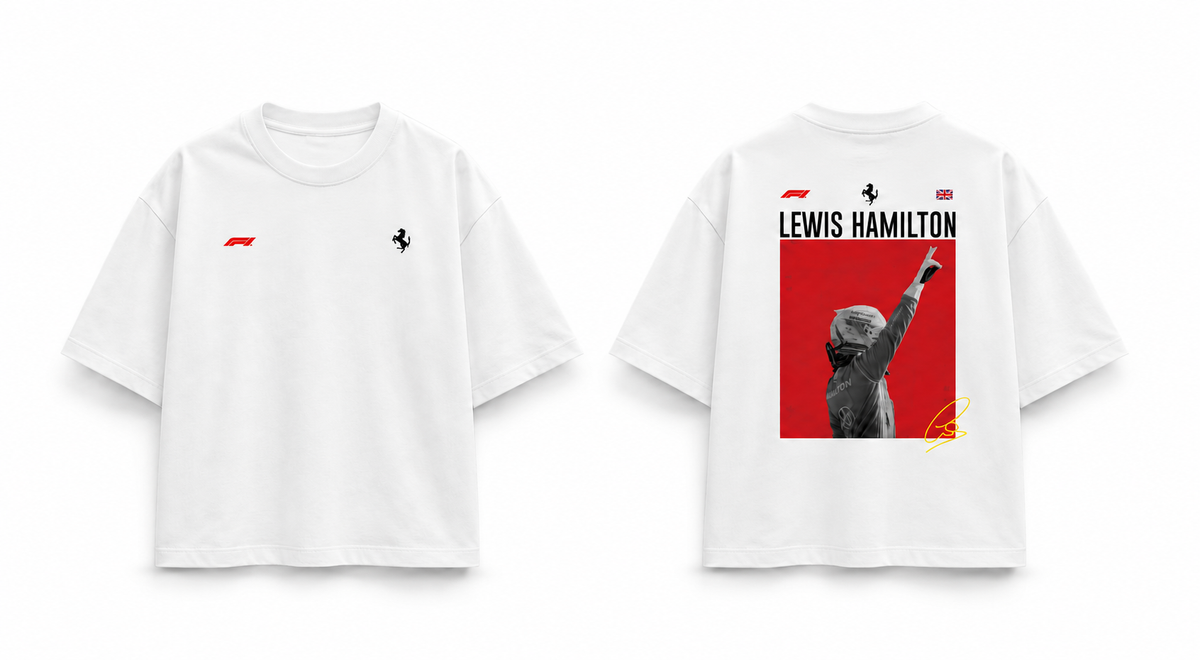 Lewis Hemliton White T-shirt