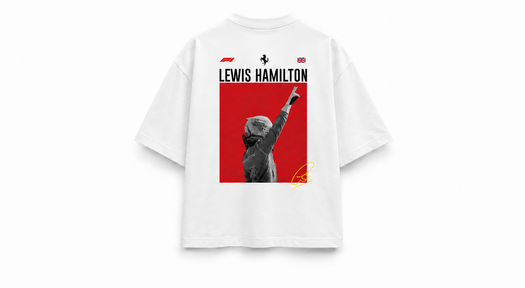 Lewis Hemliton White T-shirt