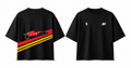 Leclerc 16 Ferrari Racing Oversized Black T-Shirt – Motorsport Car Graphic