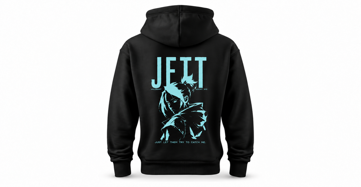Valorant Jett Black Hoodie