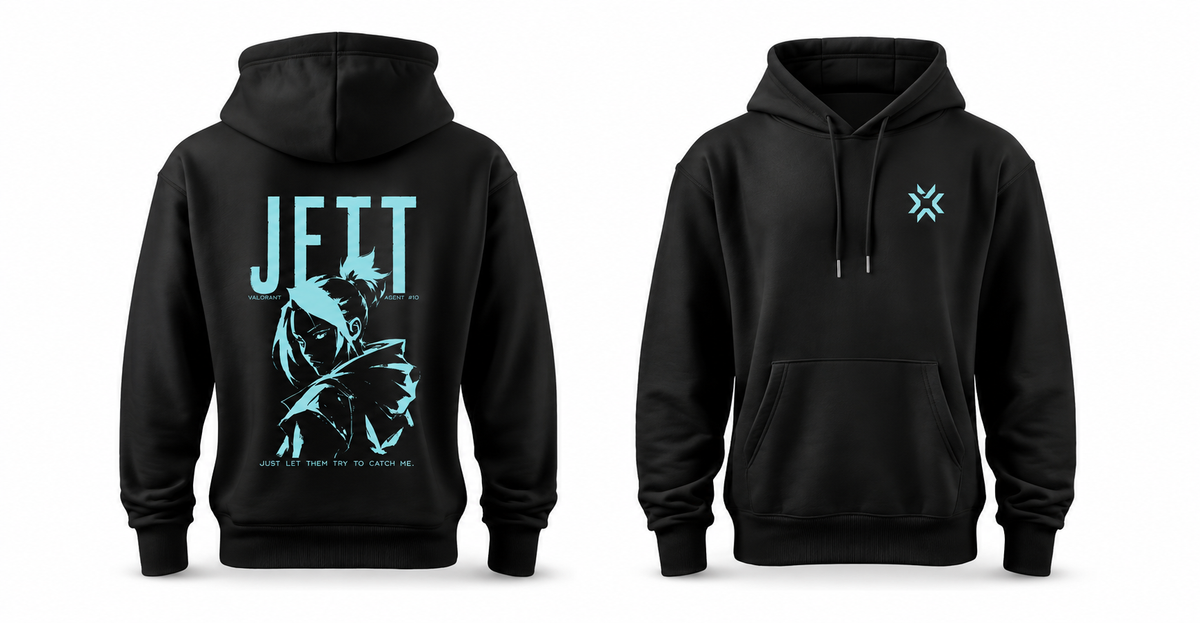 Valorant Jett Black Hoodie