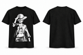 Luffy Straw Hat Anime Regular Black T-Shirt