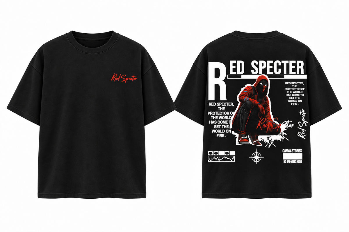 Red Specter Oversized T-Shirt