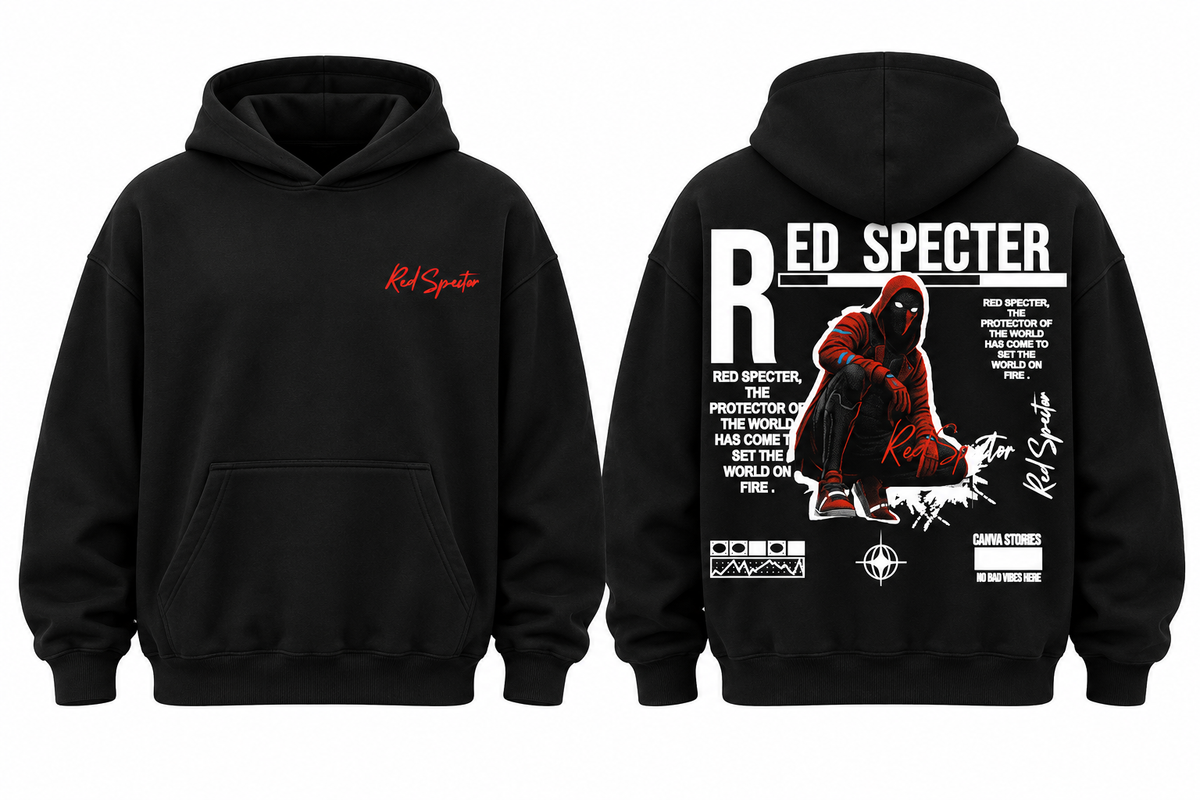 Red Specter Streetwear Hoodie