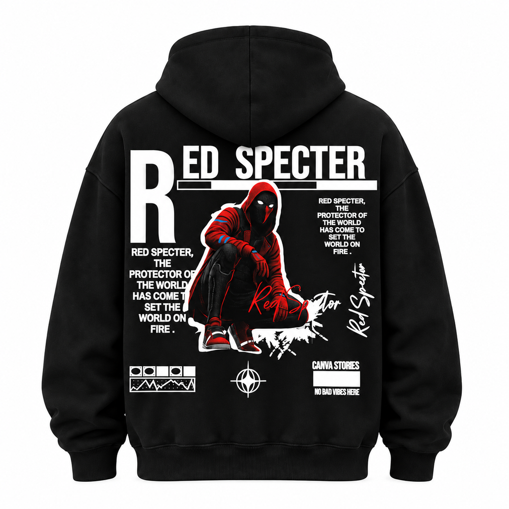 Red Specter Streetwear Hoodie