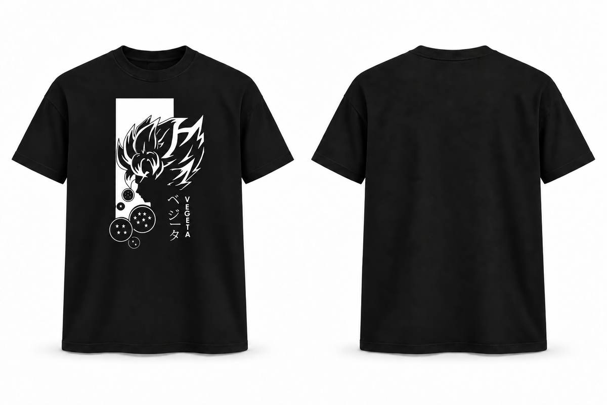 Vegeta Dragon Ball Graphic Black T-Shirt