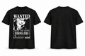 Roronoa Zoro Wanted Poster Black Graphic T-Shirt